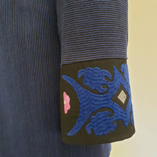 Load image into Gallery viewer, Zarif Suzani Blue Striped Jacket