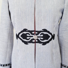 Load image into Gallery viewer, Zarif 3/4 White Jacket with Embroidery