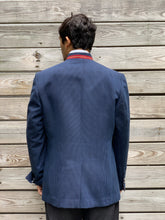 Load image into Gallery viewer, Zarif Men's Navy Striped Jacket