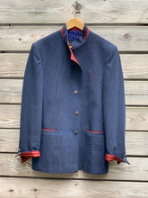 Load image into Gallery viewer, Zarif Men's Navy Striped Jacket