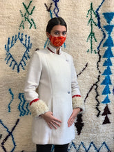 Load image into Gallery viewer, White 3/4 Length Wool Coat
